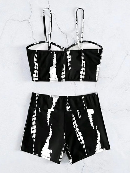 2025 Print High Waist String Two Piece Bikini Women Swimwear Female Swimsuit Bathers Bathing Swimming Suit Beachwear Summer