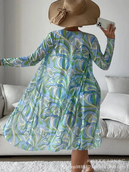 Mingyi New Multi-Color Mesh Cover up Sexy Leg Lengthening Swimsuit Top Bottoms Three-Piece Set Women's Swimwear