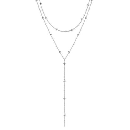 Fashion Gold Color Y-Shaped Pendant Necklaces For Women Girls Luxury Cubic Zirconia Long Tassel Dangle Choker Jewelry Gift