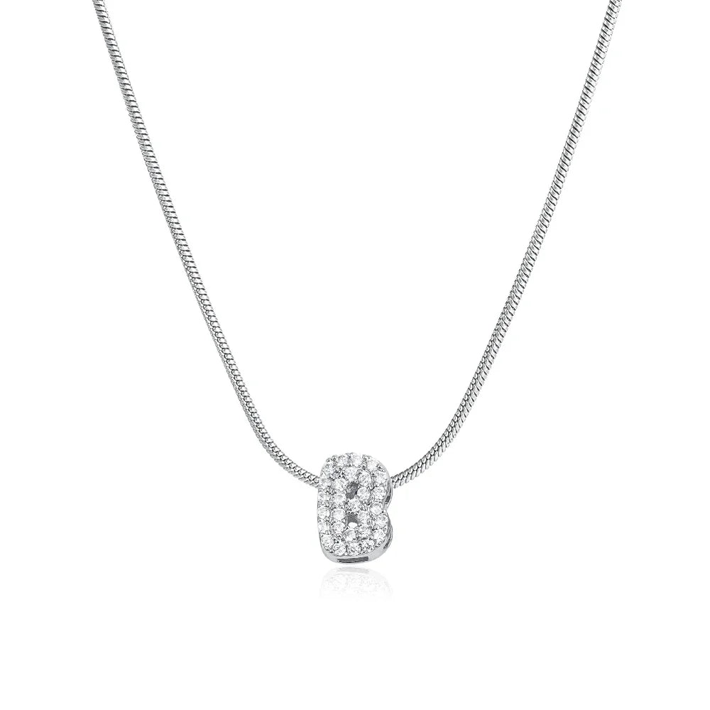 Fashion Tiny CZ Zircon Initial Alphabet Pendant Neckalce Gold Plated Stainless Steel A-Z Letter Necklaces Birthday Gifts Jewelry