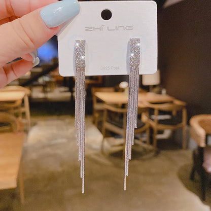 French High-end Brown Crystal Earrings For Women Fashion Luxurious Personalized Daily Accessories Prom jewelry Anniversary Gifts