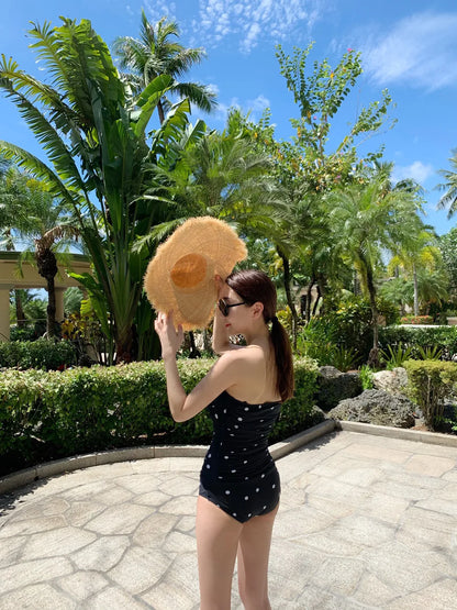 2024 Women One Piece Swimsuit Korean Red Beach Wear Tummy Control Bathing Suit Female Backless Monokini Padded Swimming Pool