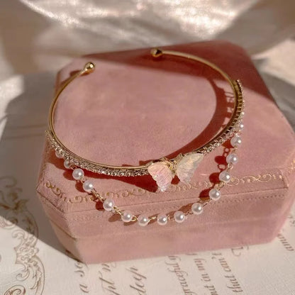 Bohemian Minimalist Metal Chain Women's Set of 6 Multi-layer Chain Simple Fashionable Bracelets Wedding Jewelry Birthday Gifts