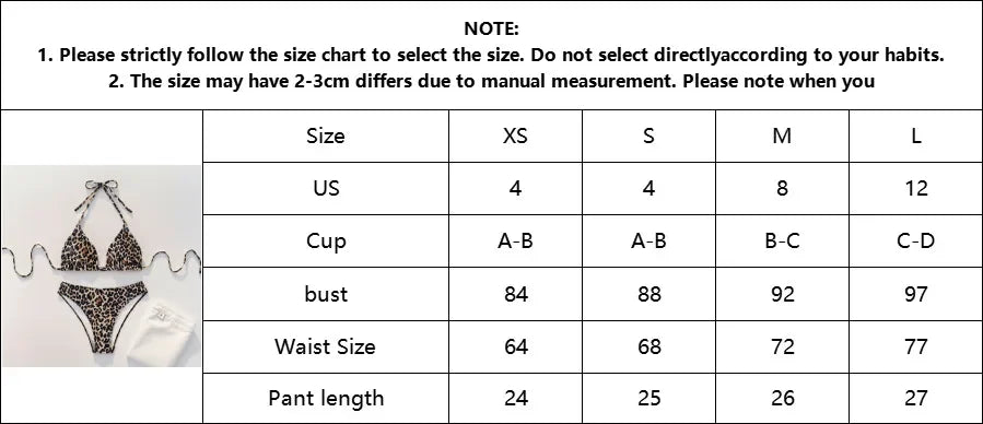 2024 New Bikini Set Leopard Slips Sexy Cross-Border European American Fast Selling Two-Piece Swimsuit Women's