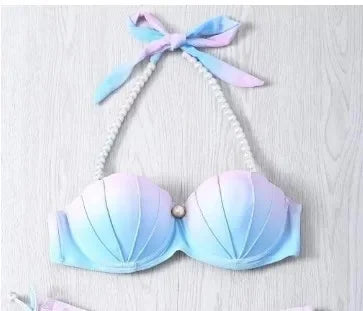 New Arrival Gradient Shell Bikini Swimsuit 4 Styles Mermaid Swimwear Special Offer Women's Fashionable Beachwear from China