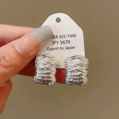 New Exaggeration Ocean Shell Texture Stud Earrings for Women Trendy Accessories Personalization Jewelry Earrings Daily Wear