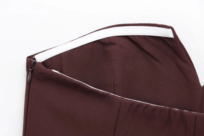 TFMLN Spring Summer Women Strapless Crop 2025 Tops Basic Sleeveless Office Lady Tops Trend Street Classic Solid Tube Tops