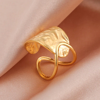Skyrim Stainless Steel Women Rings Geometric Heart Aesthetic Adjustable Open Finger Ring Fashion Party Jewelry Gifts Wholesale