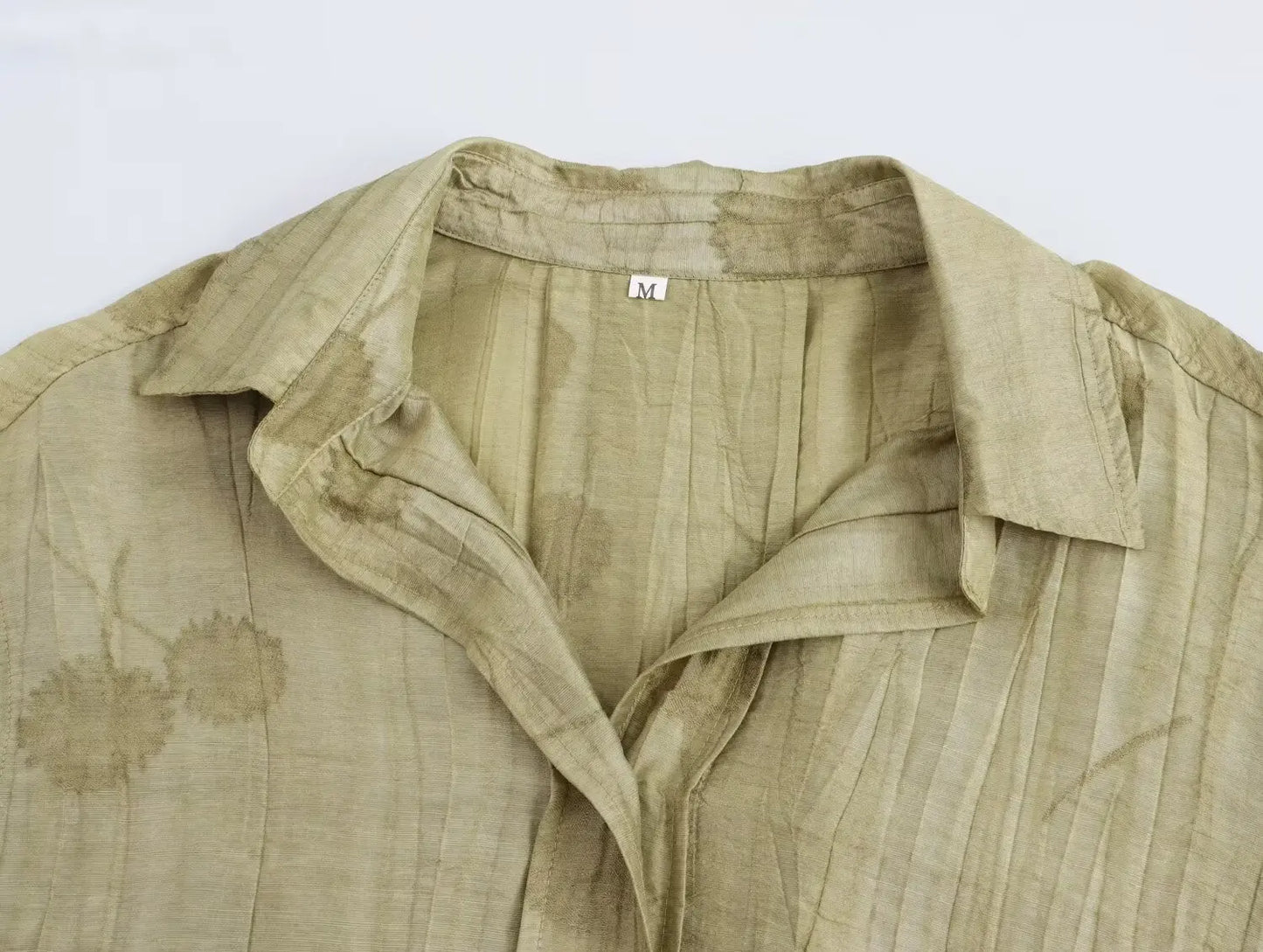 Women Print Long Pants Sets For Women Lapel Half Sleeve Single Breasted Shirts + High Waist Lace-Up Wide Leg Pants