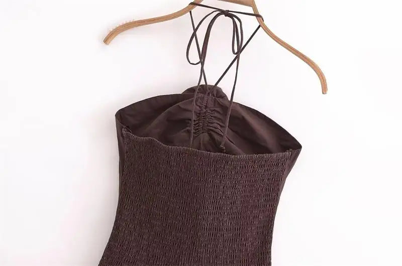 Dresses Summer Women's 2025 New Chic Tube Top Hanging Neck Holiday Dress Women's Street Fashion Party Long Dress