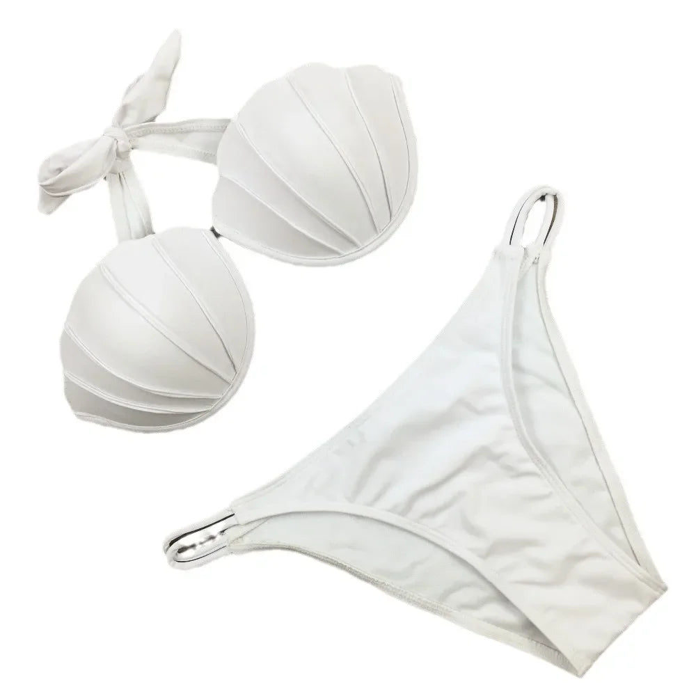 New Arrival Gradient Shell Bikini Swimsuit 4 Styles Mermaid Swimwear Special Offer Women's Fashionable Beachwear from China