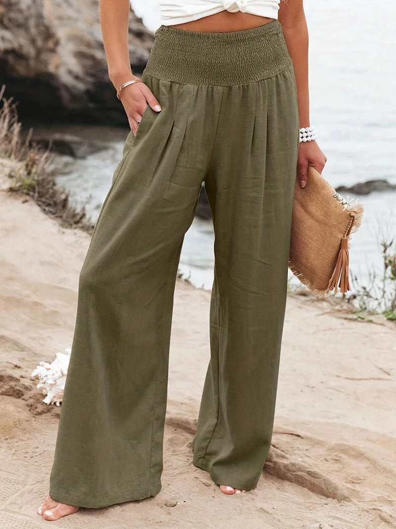 New Spring Women's Casual Pants, Casual Style, Comfortable Mid Waist Long Pants for Women