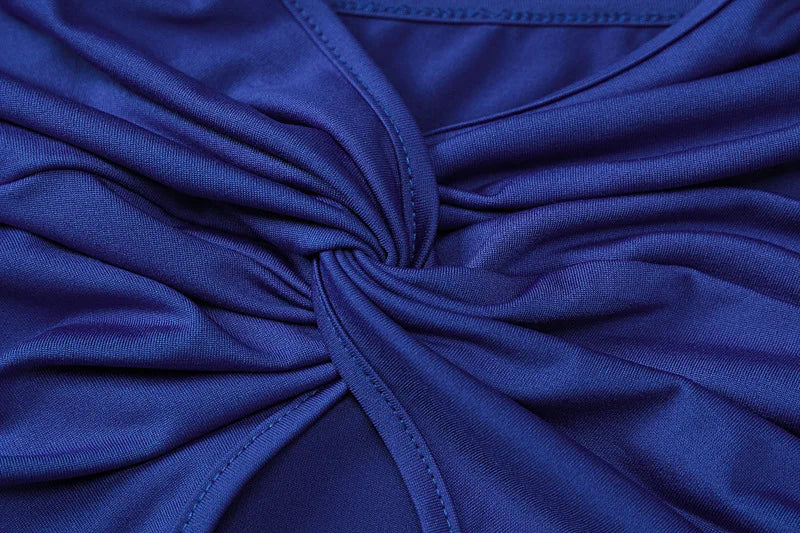 2022 Sexy Spaghetti Strap Bodycon Dress Women Backless Folds Wrap Hip Dresses Female Causal Streetwear Slim Dress Vestidos Robes