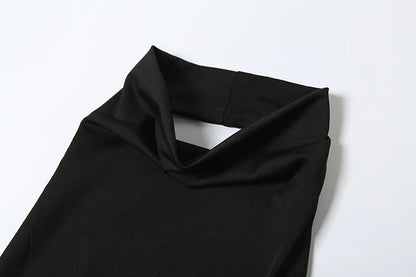 Sisterlinda Backless Fashion Dresses Elegant Halter Patchwork Draped Maxi Bodycon Female Solid Simple Evening Party Frock New