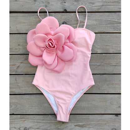 2025 3D Flower Bikini Set With Cover Up Luxury Swimsuit Women Sexy Floral Swimwear High Waist Monokini Desire Bodysuit Swim Suit
