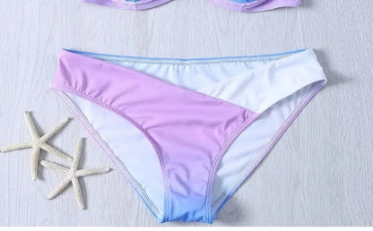 New Arrival Gradient Shell Bikini Swimsuit 4 Styles Mermaid Swimwear Special Offer Women's Fashionable Beachwear from China