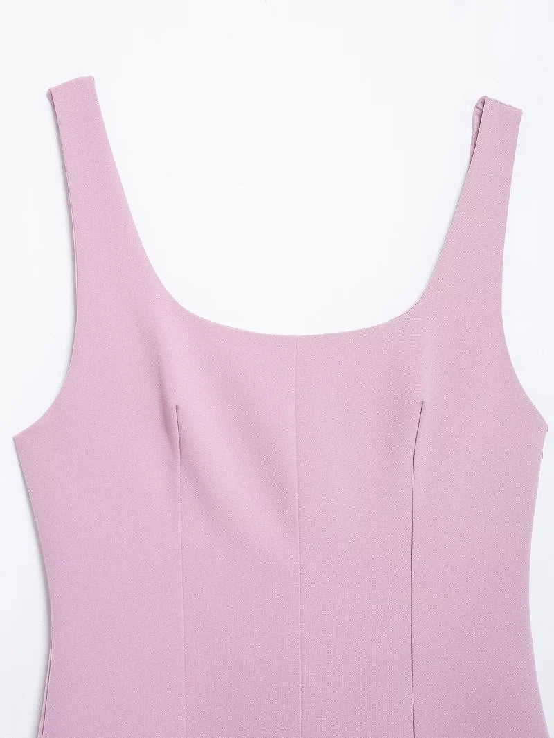 MUJER 2025 Pleated Mini Dress Women Jumpsuit Backless Short Dresses for Women Straps Playsuit Dress Woman Party Women's Dress