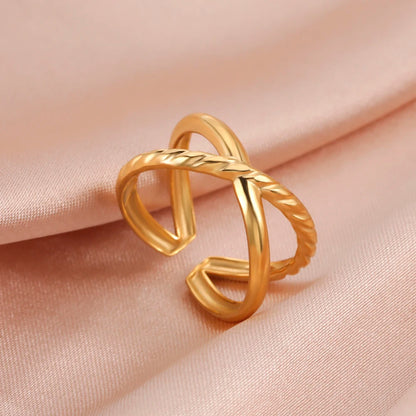 Skyrim Stainless Steel Women Rings Geometric Heart Aesthetic Adjustable Open Finger Ring Fashion Party Jewelry Gifts Wholesale