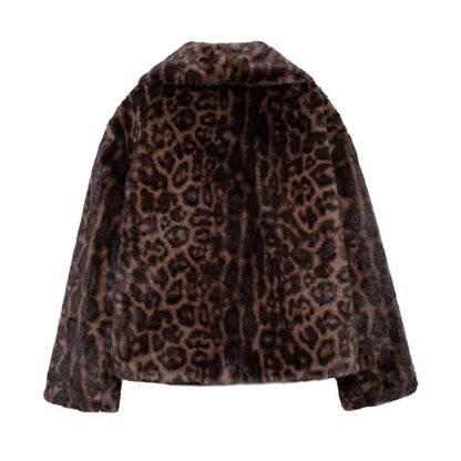 MUJER Faux Fur Coat Plush Fluffy Women's Jacket 2025 Woman Autumn Winter New in Outerwears White Red Gray Black Blends Coats