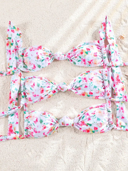 ZRTAK Two Piece Suit Bikinis 2025 Women Swimsuit Push Up Bathing Suit Sexy Bikinis Sets Swimwear Print Beachwear Solid Biquinis