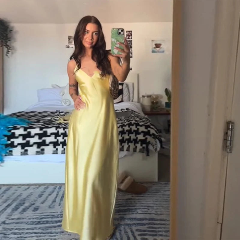 Women Elegant Printed Long Dress Chic Back Lace Up Slim Fish Tail Pendulum Sling Robes 2025 New Lady Party Club Evening Gowms