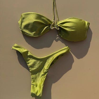 Sexy 3pieces Micro Bikini 2024 Women Swimsuit Female Swimwear Brazilian Bikinis Set Hollow Out Beachwear Bathing Suit Biquini