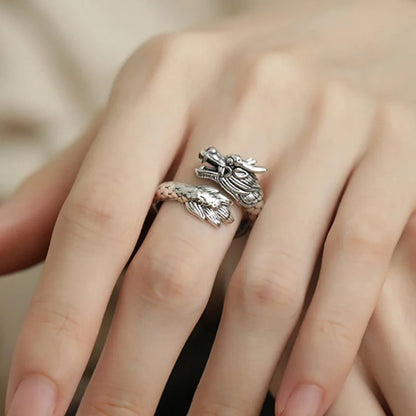 VENTFILLE 925 Sterling Silver Rings INS Fashion Hip Hop Vintage Couples Hollow Lines Punk Thai Silver Party Adjustable  Jewelry