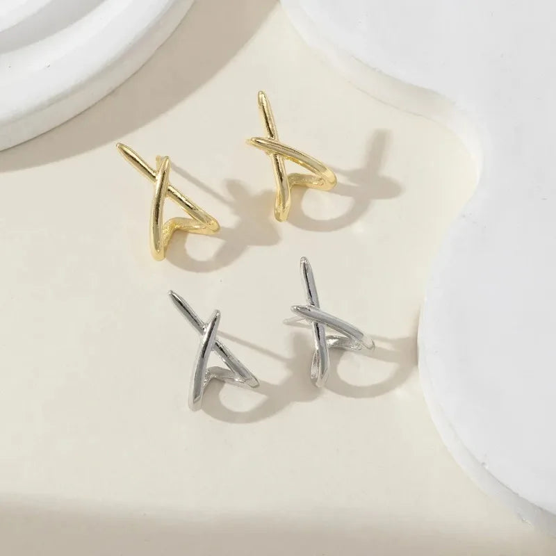 Stainless Steel Cross Stud Earrings for Women Girls Trendy Dainty Simple Minimalist Accessories Party Fashion Jewelry Gifts