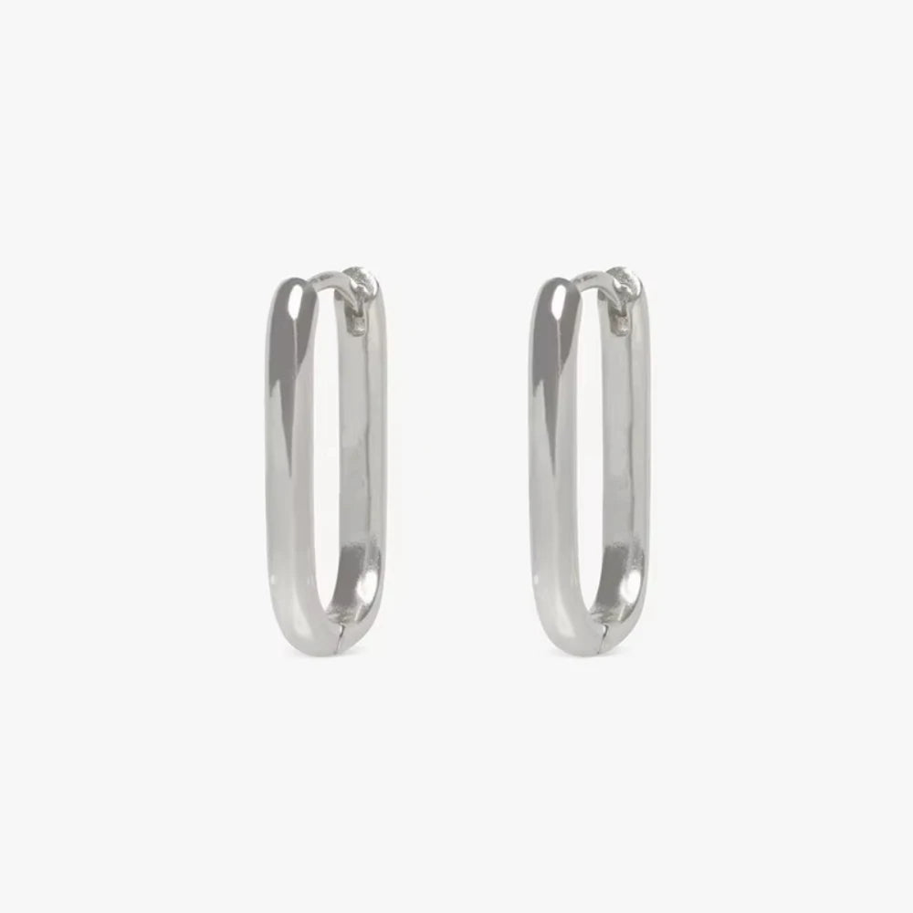 2/6PCS Mariasz Minimalist Stainless Steel Huggie PVD Plated Gold Color Square Hoop Earrings for Women Men Classic Jewelry