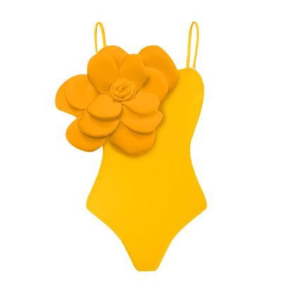 2025 3D Flower Bikini Set With Cover Up Luxury Swimsuit Women Sexy Floral Swimwear High Waist Monokini Desire Bodysuit Swim Suit