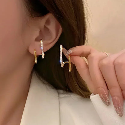 French High-end Brown Crystal Earrings For Women Fashion Luxurious Personalized Daily Accessories Prom jewelry Anniversary Gifts