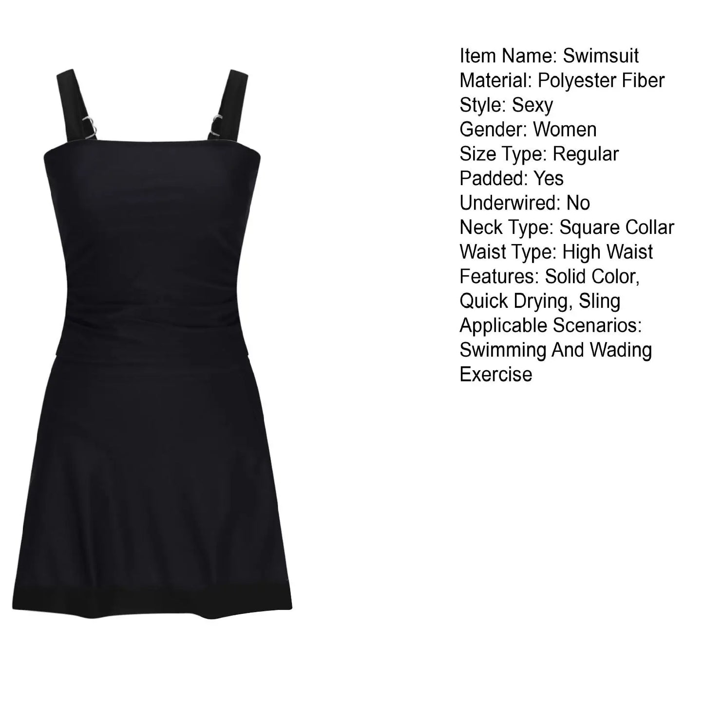 Women Monokini U-Neck Cross-Back Padded One-Piece Swimsuit Lady Solid Color Backless Bathing Suit Sexy Slim Fit Beach Swimwear