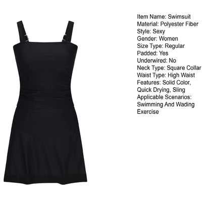 Women Monokini U-Neck Cross-Back Padded One-Piece Swimsuit Lady Solid Color Backless Bathing Suit Sexy Slim Fit Beach Swimwear