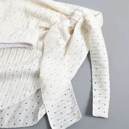 2025 Summer Halter Bikini 3 Pieces Women Special Material Sexy Thong Swimwear With Sarong Skirt White/Black/Pink/Green Beachwear