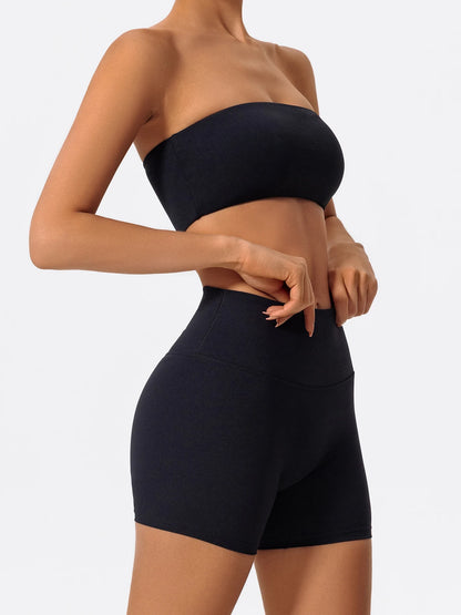 Ctenkevet Two Piece Fitness Sports Set Women Workout Yoga Outfit Strapless Bra Woman 2Ps Gym Crop Top Deportivos Mujer Gym Suits