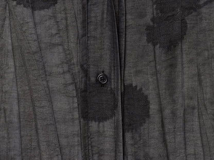 Women Print Long Pants Sets For Women Lapel Half Sleeve Single Breasted Shirts + High Waist Lace-Up Wide Leg Pants