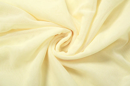 kliou Mesh Simple Women Mini Dress Fashion Solid Strapless Ribbons Tassel Body-shaping Vestidos+Seperately Full Sleeve Gloves