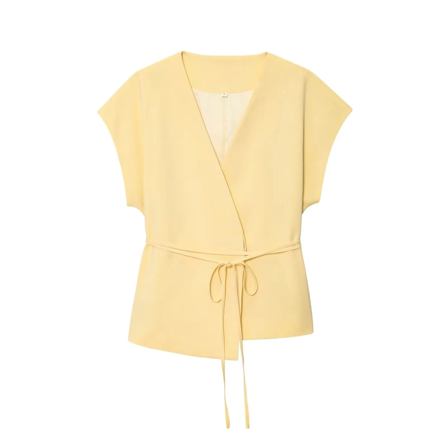 TFMLN Fashion Women's Trouser Suits Sleeveless V-Neck Top With Belt Straight Pants Sets 2025 Spring Summer Commuter 2 Piece Set