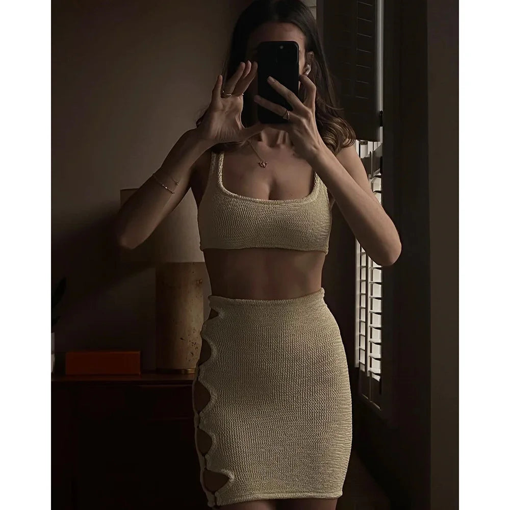 Sexy 3pieces Micro Bikinis 2025 Women Swimsuit Solid Swimwear With Skirt Brazilian Bikini Set Beachwear Thong Biquini