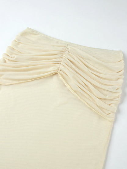 2025 Summer 3 Piece Bikini Sets Strapless Bikini Top With Half Long Skirt Cover ups Beach Wear Female Biquini Bathing Suit K210