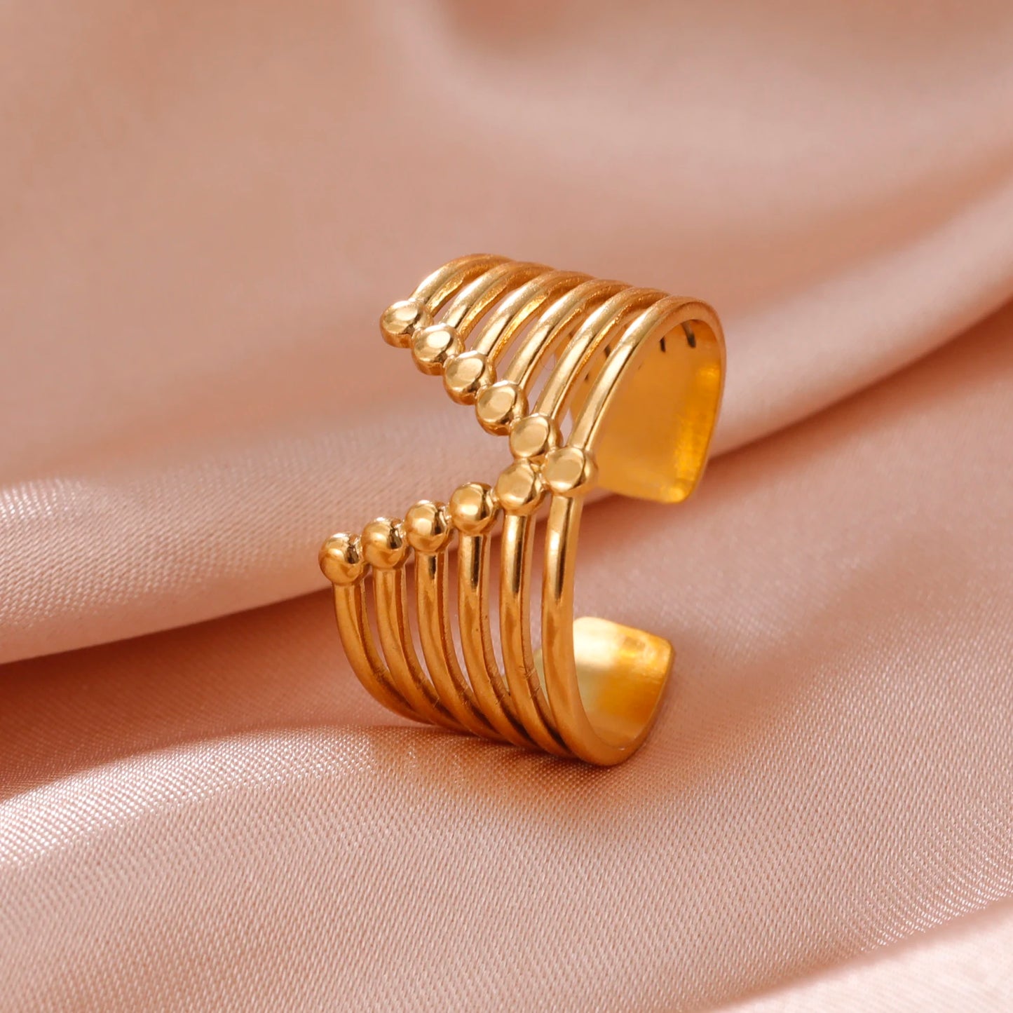 Skyrim Stainless Steel Women Rings Geometric Heart Aesthetic Adjustable Open Finger Ring Fashion Party Jewelry Gifts Wholesale