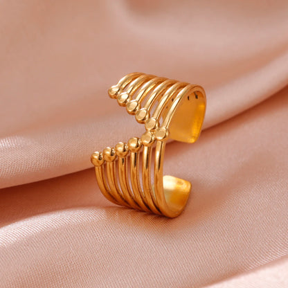 Skyrim Stainless Steel Women Rings Geometric Heart Aesthetic Adjustable Open Finger Ring Fashion Party Jewelry Gifts Wholesale