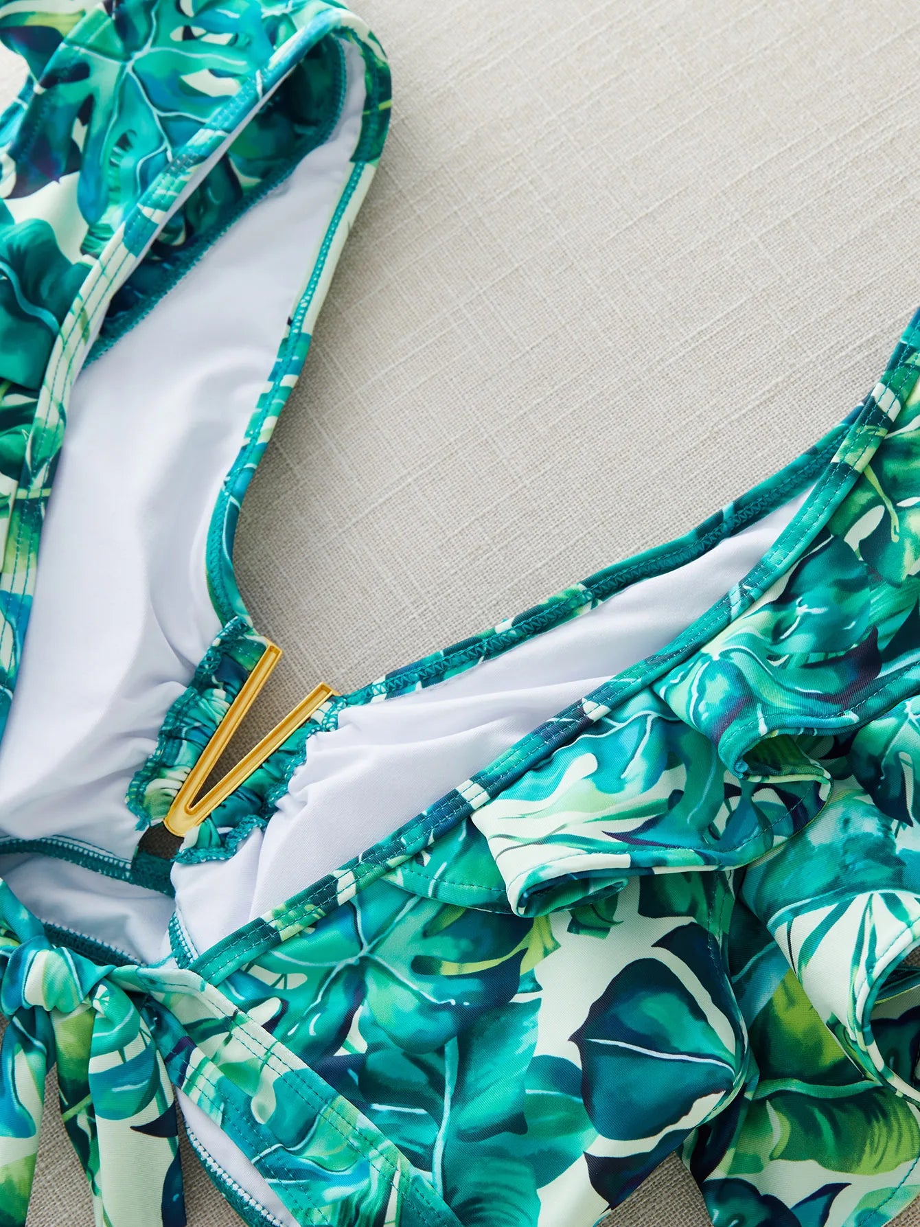 2025 Print Bikini Women Swimwear Push Up Swimsuit High Waist Biquini Halter Backless Bathing Suit Ruffle Beach Wear Summer