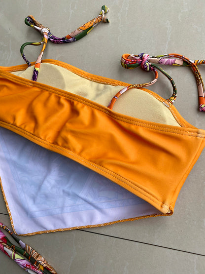 Printed Crop Top Bikini 2025 Women Bikinis Brazilian Swimwear Female Swimsuit Two-pieces Bikini Set High Cut Bathing Suit Swim