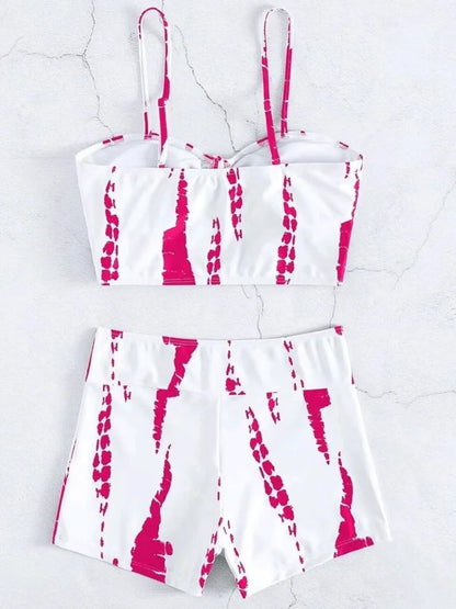 2025 Print High Waist String Two Piece Bikini Women Swimwear Female Swimsuit Bathers Bathing Swimming Suit Beachwear Summer