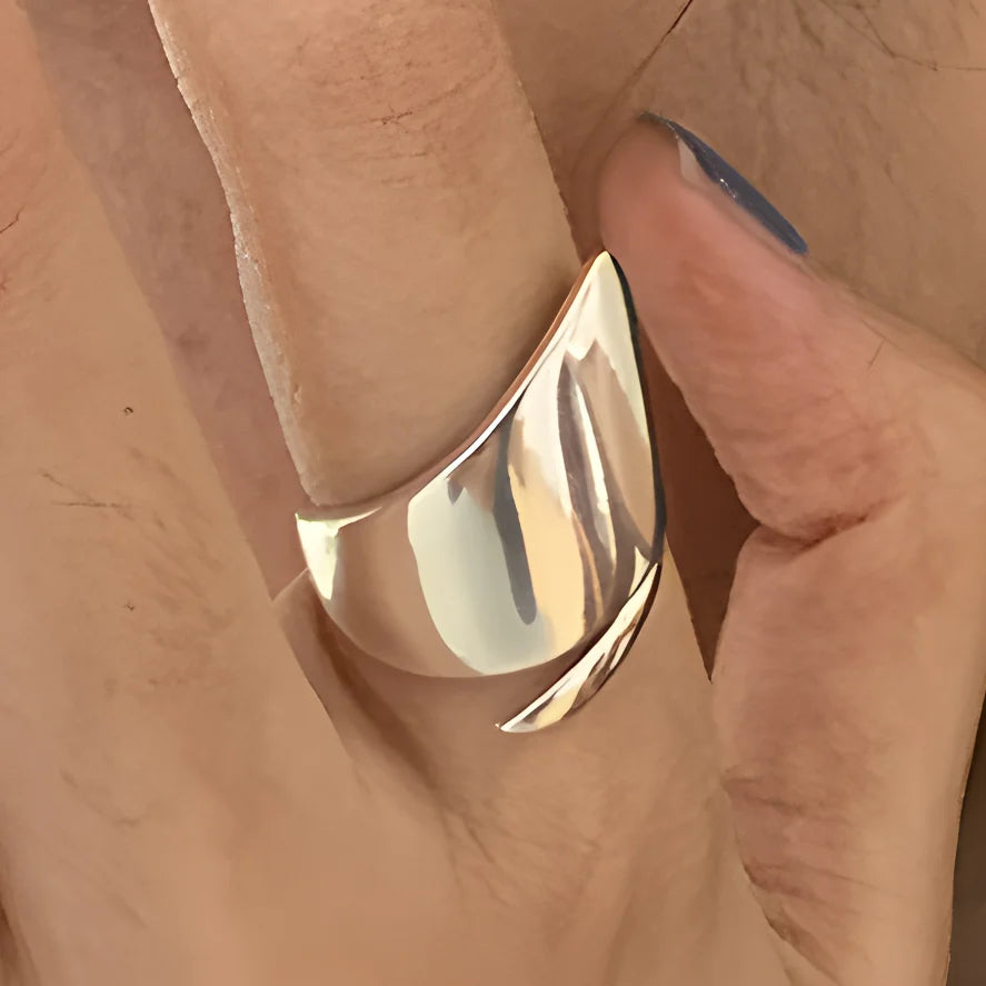 VENTFILLE 925 Sterling Silver Rings INS Fashion Hip Hop Vintage Couples Hollow Lines Punk Thai Silver Party Adjustable  Jewelry