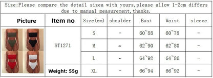 Sexy Solid Color Bikini Set Two-Piece Swimsuit Spring Summer New Arrival Women's Fashionable Swimwear Pure Color Divided Suit