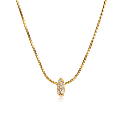 Fashion Tiny CZ Zircon Initial Alphabet Pendant Neckalce Gold Plated Stainless Steel A-Z Letter Necklaces Birthday Gifts Jewelry