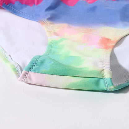 Hot 12 Colors Women Slim Bikini Sets High Waisted Sexy Swimwear 2 Pieces 2025 Solid/Floral Ruched Brazilian Swimsuit Cross Front