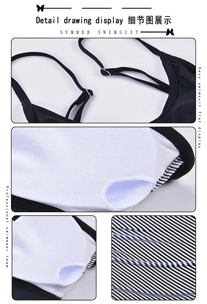 8 Colors Women Ruffled Tankini Set Padded Top With Adjustable Shoulder Straps Elastic Slim Knitted High Waisted Beachwear 2025